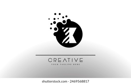 Letter X Dots Logo. X Letter Design Vector with Dots.