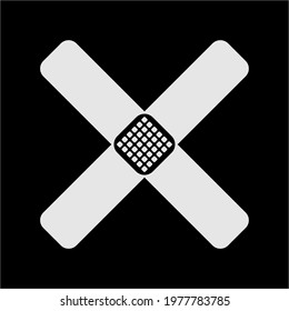 letter x with dots, Plain letter X in black background