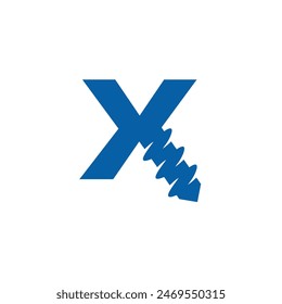 Letter X Drilling logo icon vector template.eps