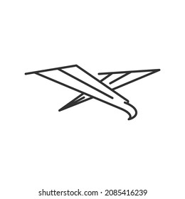 Letter X eagle head Icon Illustration template