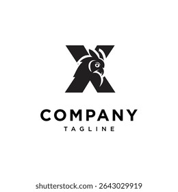 Letter X Eagle Owl Logo Icon Vector