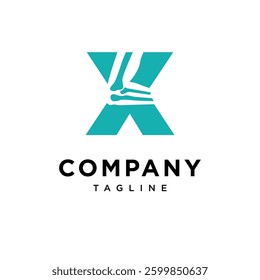 Letter X Elbow surgery Logo Icon Vector
