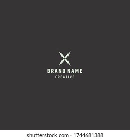 Letter X  Electricity logo template design in Vector illustration 