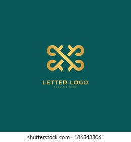Letter X. Elegant logotype vector. Minimalist logo concept