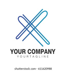 Letter  X element logo design