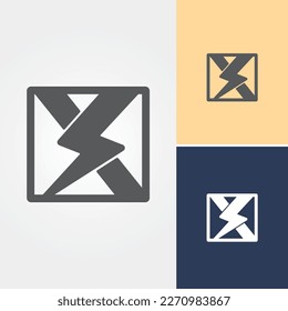 Letter X Energy Logo Design Vector