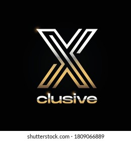 Letter X Exclusive And Luxury Gold Logo Design. Premium Monogram Icon. Eps 10