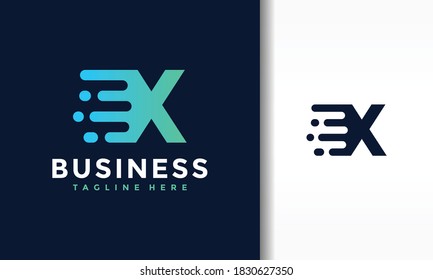 Buchstabe X: schnell bewegliches Logo
