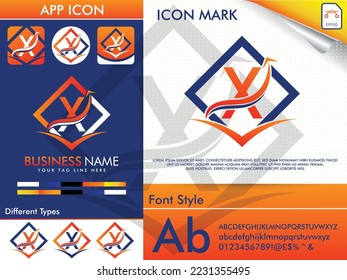 Letter X finance logo premium vector