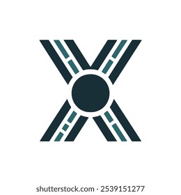 letter X financial company business logo vector illustration template design