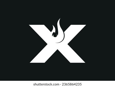 Letter X Flame Logo Design, Moderne Logo Designs Vektorgrafik Vorlage