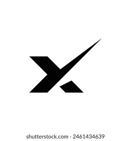 Letter X flash logo design