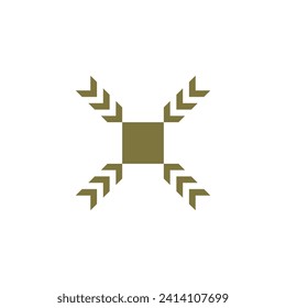 Letter X Flat Logo Design Vector Template