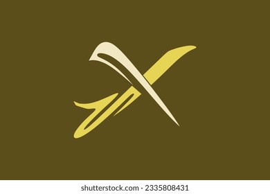 Letter x font logo design