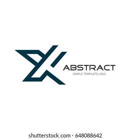 letter x font logo design isolated on white background for business visual identity