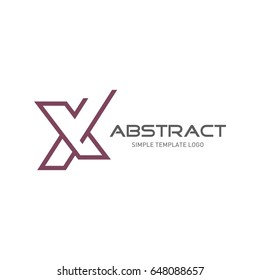 letter x font logo design isolated on white background for business visual identity