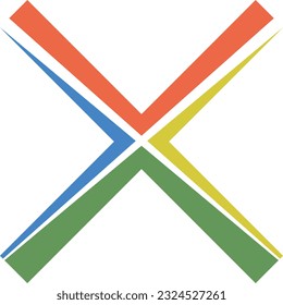 Letra X - tipografía del logotipo de letra