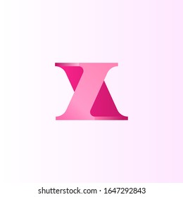 Das Logo der Vektorillustration mit dem Buchstaben X