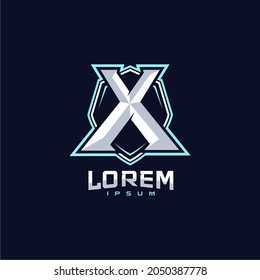 Letter X Gaming Sport Team Logo Design