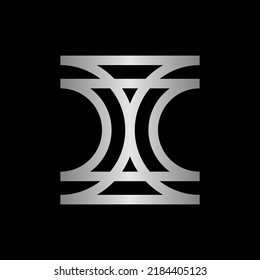 Letter X Geometric Logo Design