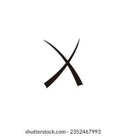 Letter X geometric symbol simple logo vector