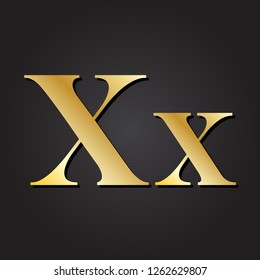 letter X gold