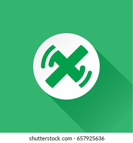 letter X green flat shadow logo template