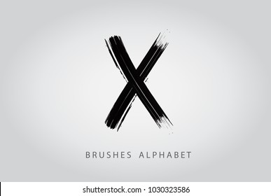 Letter X  Grunge Logo 