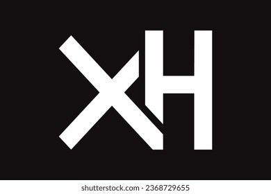 letter x h logo design