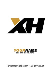 Letter X H logo template vector