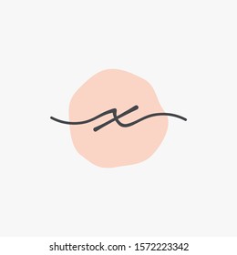 Letter X handwriting with circle concept. handwriting logo of initial signature, wedding, fashion, jewelry, boutique, and botanical with creative template for any company or business - vector