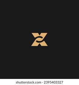 Letter X-Hilfe-Logo-Design einzeln auf schwarzem Hintergrund,
