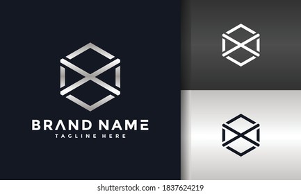the letter X hexagon logo