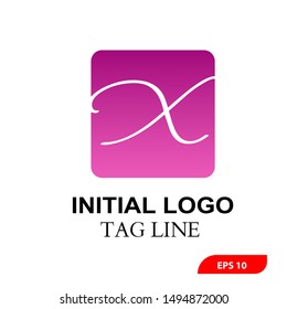 letter x high quality vector logo design
