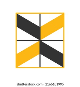 Diseño de logotipo de decoración residencial de carta X