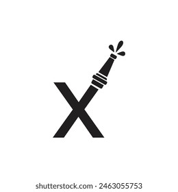 Letter X Hose Fire logo icon vector template.eps