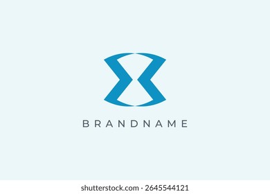 Letter X hour glass logo design vector template.