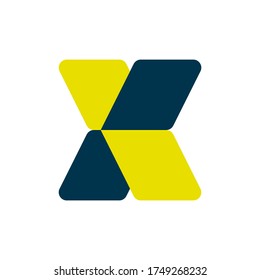 Letter X icon from blueprints, editable vector