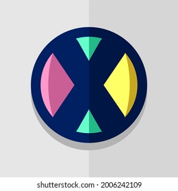 Letter X icon and logo template. New design and elegant typographic concept. Two Colour. File EPS.