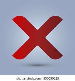 Letter X icon and logo template.  New design and elegant typographic concept. red