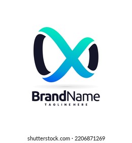 letter X infinity logo design