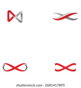 letter x infinity logo design icon