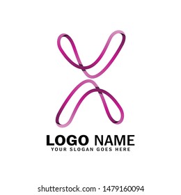 Letter X infinity logo template. Infinity, endless, unlimited symbol