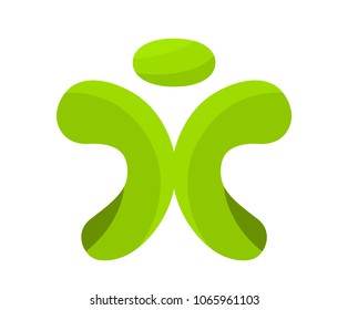 letter x initial alphabet logo design idea illustration shape abstract like liquid and butterfly