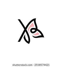 Letter X Initial Butterfly Logo Design Vector Icon Graphic Symbol Illustration