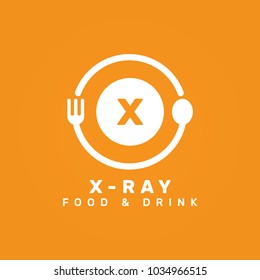 Letter X Initial, food and restaurant logo,vector logo template