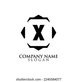 LETTER X INITIAL LOGO, WITH BLACK COLOR
