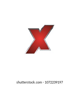 Letter x initial logo icon template vector