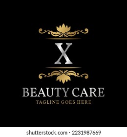 letter X initial luxury vector logo design