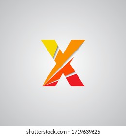 letter X initial sign logo design vector template